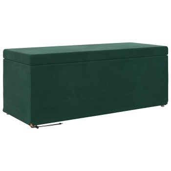 Zsámoly sötétzöld 101 x 41 x 40 cm bársony és műanyag fa
