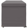 Zsámoly szürke 101 x 41 x 40 cm műbőr és műanyag fa