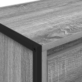 Éjjeli asztal 2 pcs szürke sonoma 39,5 x 30 x 50 cm faanyag