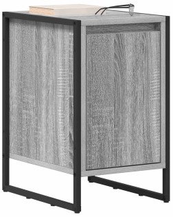 Éjjeli asztal 2 pcs szürke sonoma 39,5 x 30 x 50 cm faanyag