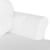 Chesterfield pad párnával fehér 120,5 x 65 x 75 cm műbőr Chesterfield pad párnával fehér 120,5 x 65 x 75 cm műbőr