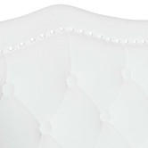 Chesterfield pad párnával fehér 120,5 x 65 x 75 cm műbőr Chesterfield pad párnával fehér 120,5 x 65 x 75 cm műbőr