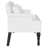 Chesterfield pad párnával fehér 120,5 x 65 x 75 cm műbőr Chesterfield pad párnával fehér 120,5 x 65 x 75 cm műbőr