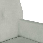 Chesterfield pad világosszürke 112 x 65,5 x 75 cm bársony Chesterfield pad világosszürke 112 x 65,5 x 75 cm bársony