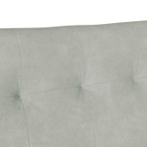 Chesterfield pad világosszürke 112 x 65,5 x 75 cm bársony Chesterfield pad világosszürke 112 x 65,5 x 75 cm bársony
