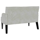 Chesterfield pad világosszürke 112 x 65,5 x 75 cm bársony Chesterfield pad világosszürke 112 x 65,5 x 75 cm bársony