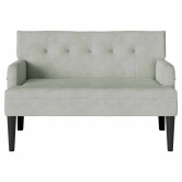 Chesterfield pad világosszürke 112 x 65,5 x 75 cm bársony Chesterfield pad világosszürke 112 x 65,5 x 75 cm bársony