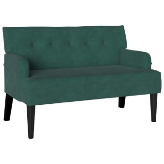 Chesterfield pad sötétzöld 112 x 65,5 x 75 cm bársony