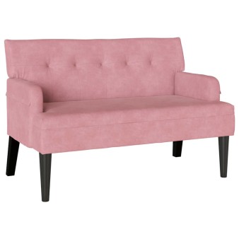 Chesterfield pad rózsaszín 112 x 65,5 x 75 cm bársony