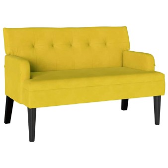 Chesterfield pad sárga 112 x 65,5 x 75 cm bársony