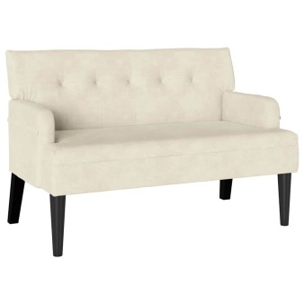 Chesterfield pad krém 112 x 65,5 x 75 cm bársony