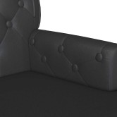 Chesterfield pad fekete 119,5 x 64,5 x 75 cm műbőr