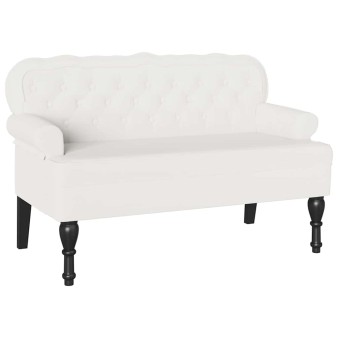 Chesterfield pad fehér 119,5 x 64,5 x 75 cm műbőr