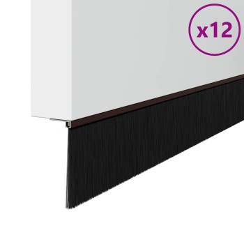 Csavaros ajtó kefe zár 12 pcs barna 100 cm alumínium ötvözet