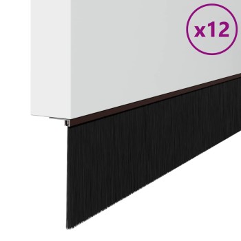 Csavaros ajtó kefe zár 12 pcs barna 100 cm alumínium ötvözet