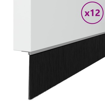 Csavaros ajtó kefe zár 12 pcs ezüst 100 cm alumínium ötvözet