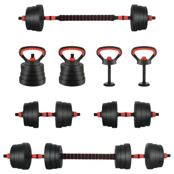4 az 1-ben súlyzó, rúd és kettlebell szett 20 kg