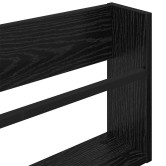 Magazin állvány polcokkal fekete tölgy 60 x 12 x 30 cm faanyag