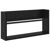 Magazin állvány polcokkal fekete tölgy 60 x 12 x 30 cm faanyag