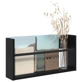 Magazin állvány polcokkal fekete tölgy 60 x 12 x 30 cm faanyag