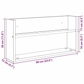 Magazin állvány polcokkal fekete tölgy 60 x 12 x 30 cm faanyag