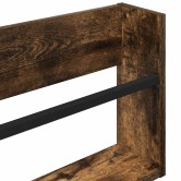 Magazin állvány 2 pcs füstölt tölgy 60 x 12 x 30 cm faanyag
