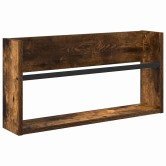 Magazin állvány 2 pcs füstölt tölgy 60 x 12 x 30 cm faanyag