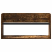 Magazin állvány 2 pcs füstölt tölgy 60 x 12 x 30 cm faanyag