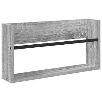 Magazin állvány polcokkal szürke sonoma 60 x 12 x 30 cm faanyag