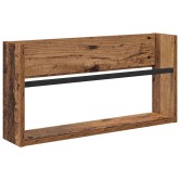 Magazin állvány polcokkal 2 pcs öreg fa 60 x 12 x 30 cm faanyag Magazin állvány polcokkal 2 pcs öreg fa 60 x 12 x 30 cm faanyag