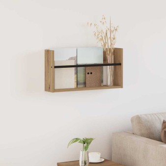Magazin állvány polcokkal artisan tölgy 60 x 12 x 30 cm faanyag