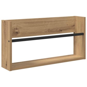 Magazin állvány polcokkal artisan tölgy 60 x 12 x 30 cm faanyag