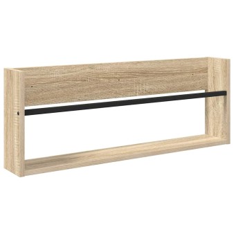 Magazin állvány polcokkal sonoma tölgy 80 x 12 x 30 cm faanyag