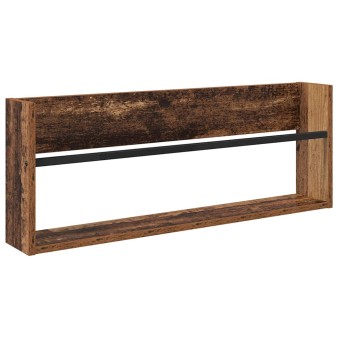 Magazin állvány polcokkal öreg fa 80 x 12 x 30 cm faanyag