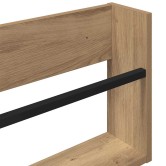Magazin állvány polcokkal artisan tölgy 80 x 12 x 30 cm faanyag