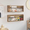 Magazin állvány 2 pcs artisan tölgy 80 x 12 x 30 cm faanyag
