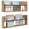 Magazin állvány 2 pcs artisan tölgy 80 x 12 x 30 cm faanyag