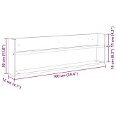 Magazin állvány füstölt tölgy 100 x 12 x 30 cm faanyag