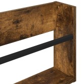 Magazin állvány 2 pcs füstölt tölgy 100 x 12 x 30 cm faanyag