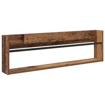 Magazin állvány polcokkal öreg fa 100 x 12 x 30 cm faanyag