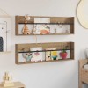 Magazin állvány 2 pcs artisan tölgy 100 x 12 x 30 cm faanyag