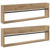 Magazin állvány 2 pcs artisan tölgy 100 x 12 x 30 cm faanyag