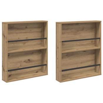 Magazin állvány 2 pcs artisan tölgy 60 x 12 x 70 cm faanyag