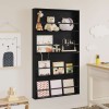 Magazin állvány 2 pcs fekete tölgy 80 x 12 x 70 cm faanyag