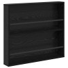 Magazin állvány 2 pcs fekete tölgy 80 x 12 x 70 cm faanyag