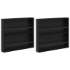 Magazin állvány 2 pcs fekete tölgy 80 x 12 x 70 cm faanyag