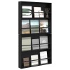 Magazin állvány 2 pcs fekete tölgy 80 x 12 x 70 cm faanyag