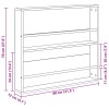 Magazin állvány 2 pcs fekete tölgy 80 x 12 x 70 cm faanyag