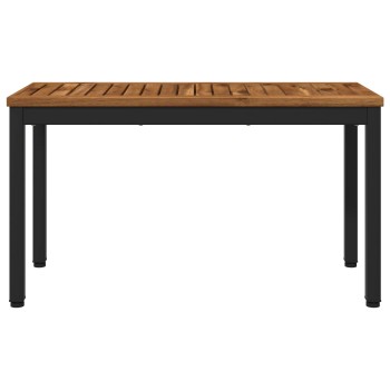 Kerti pad 80,5 x 35 x 45 cm tömör akácfa természetes és fekete