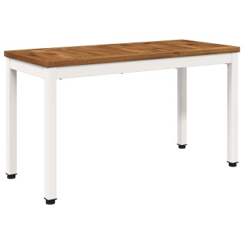 Kerti pad 80,5 x 35 x 45 cm tömör akácfa természetes és fehér